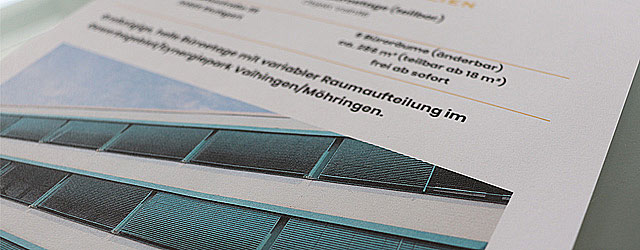 Exposé Vermietung Gewerbemakler Stuttgart