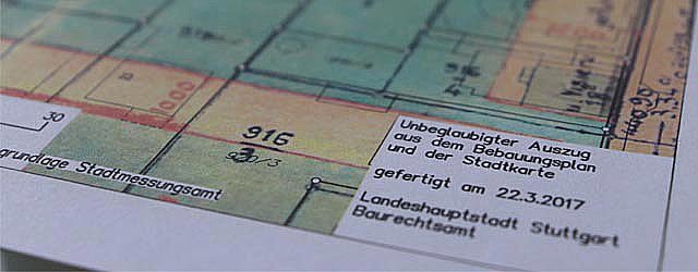 Bebauungsplan Stuttgart für Fakten Immobilienverkauf von privat